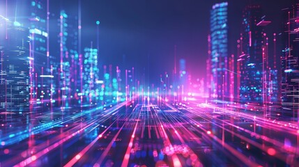 Neon Cityscape, Digital Highway
