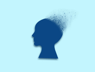 Personal communication. The head of a man connected to exterior by threads