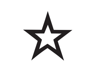 Fototapeta premium Black star silhouette isolated on white background. Star icon logo. Star vector silhouette. Star icon symbol.