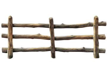 Wooden fence isolated background