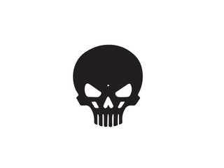 Black vector skull silhouette. Skull Silhouette Icon Vector Design on White Background. Skull vector logo silhouette.