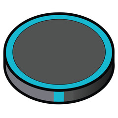 Vector Flat Illustration of a Wireless Charger Pad