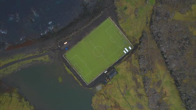 The Remote Beauty of Eidi&rsquo;s Football Field, Faroe Islands