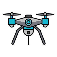 Vector Flat Illustration of a Drone