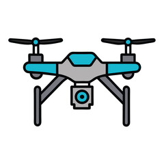 Vector Flat Illustration of a Drone