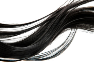 Isolated Strand of Black Hair