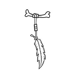 hand drawn vector illustration of a person with sword