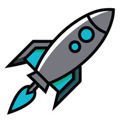 rocket isolated on white background