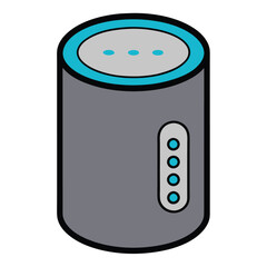 Vector Flat Illustration of a Smart Home Speaker