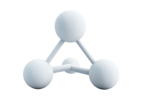 Isolated Simple Molecule Structure - Powered by Adobe
