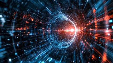 Fototapeta premium Exploring the advancements in quantum computing technology in modern tech laboratories
