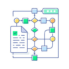 algorithm icon, algorithm vector illustration-simple illustration of algorithm, perfect for algorithm logos and icons