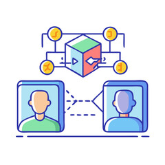 digital twin simulation icon, digital twin simulation vector illustration-simple illustration of digital twin simulation, perfect for digital twin simulation logos and icons