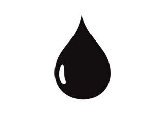Isolated Black Water Drop
