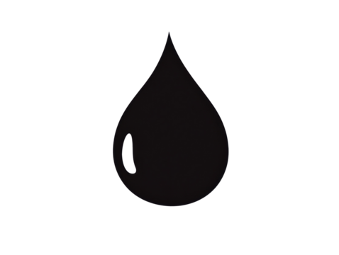Isolated Black Water Drop