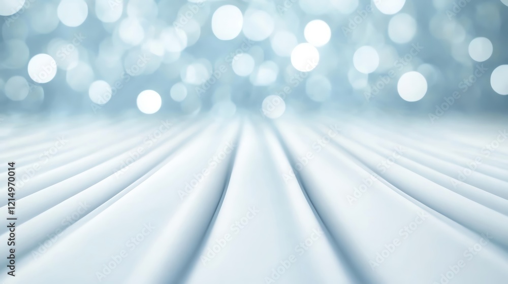 Poster soft blue background with blurred lines and lights for creative design projects.