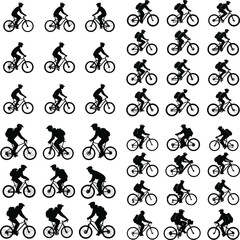 Naklejka premium Detailed Bike Riders, Bike Race, People cycling