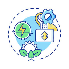 sustainable technology icon, sustainable technology vector illustration-simple illustration of sustainable technology, perfect for sustainable technology logos and icons