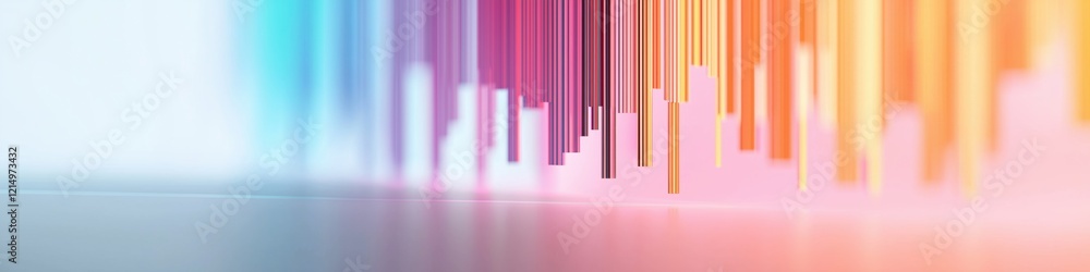 Aufkleber a colorful line drawing of a rainbow with a white background. the rainbow is made up of many differe