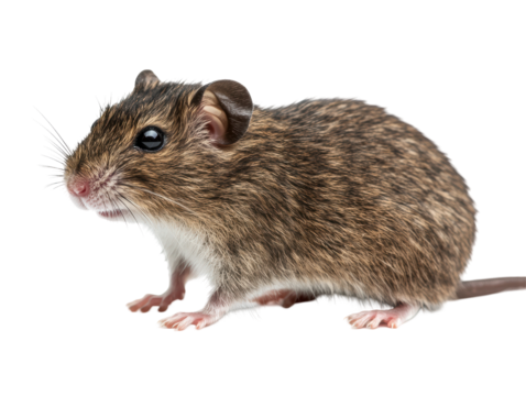 Isolated Brown Mouse Close-up