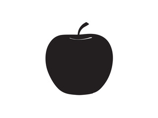Apple fruit logo icon. Apple silhouette isolated on white background. Vector illustration. 