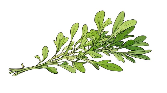 Twig of rugula,