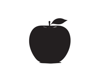 Apple fruit logo icon. Apple silhouette isolated on white background. Vector illustration. 