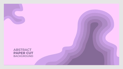 Vector 3D abstract paper cut background