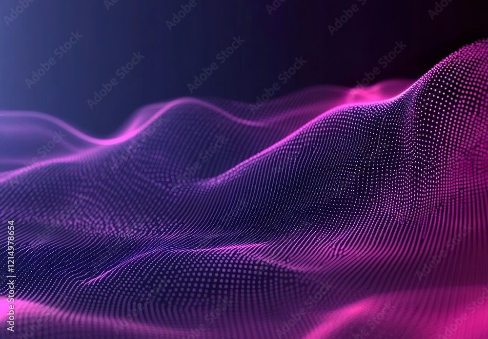 Poster smart city and abstract dot point connect with gradient