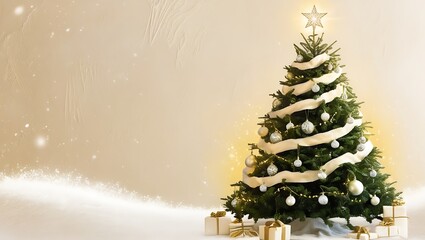 Serene and Festive Christmas Scene with Warm Ambiance