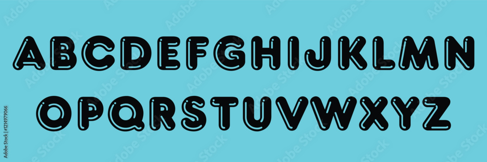 Fototapete custom style lettering font alphabet set. vector stock illustration can be used in logo or any purpo