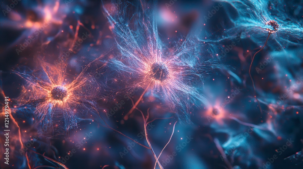 Aufkleber intricate neural network visualization glowing nodes and connections