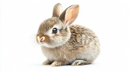 Obraz premium Adorable Baby Rabbit Rodent Animal Mammal Centered Wide Angle Image