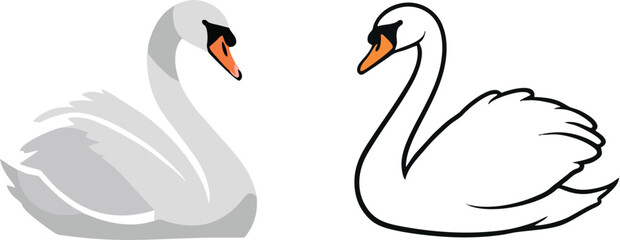 Two Swan Vector