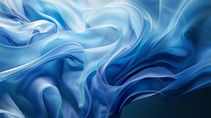 Obraz premium Abstract Blue Swirling Fabric Texture