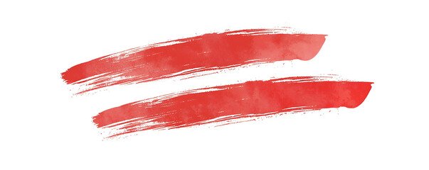 Red brush stroke with textured marker effect