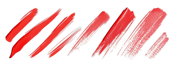 Red brush stroke with textured marker effect