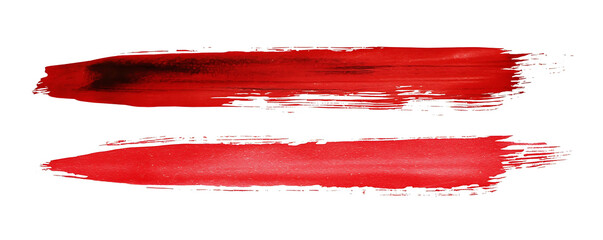 Red brush stroke with textured marker effect