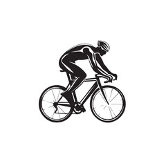 Naklejka premium bicycle, bike, sport, cycling, silhouette, cyclist, vector, illustration, cycle, biker, ride, people, bmx, woman, sports, race, riding, person, black, biking, wheel, mountain, recreation,