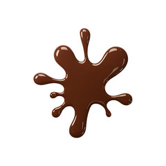 Rich Chocolate Splash in Motion with Dynamic Texture and Liquid Flow Isolated on Transparent Background