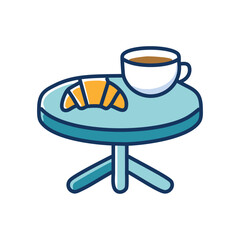 minimalist coffee cup icon for print