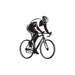 Obraz premium bicycle, bike, sport, cycling, silhouette, cyclist, vector, illustration, cycle, biker, ride, people, bmx, woman, sports, race, riding, person, black, biking, wheel, mountain, recreation,
