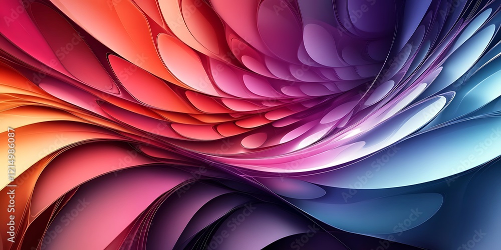 Poster abstract 3d background. 3d illustration of wavy lines in the information code field. data flow cyber