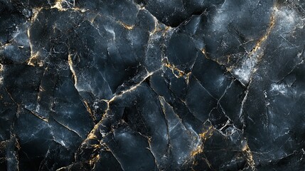 Fototapeta premium Luxury black marble texture with golden veins, elegant stone pattern