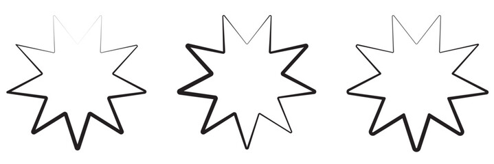 Black Modern Star Element