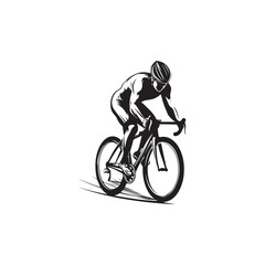 Obraz premium bicycle, bike, sport, cycling, silhouette, cyclist, vector, illustration, cycle, biker, ride, people, bmx, woman, sports, race, riding, person, black, biking, wheel, mountain, recreation,