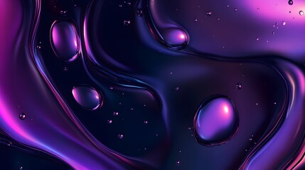 Obraz premium Abstract Fluid Design with Colorful Bubbles and Smooth Swirls