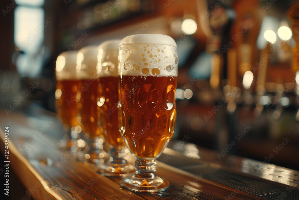 Poster weekend in bar with alcohol generative ai design