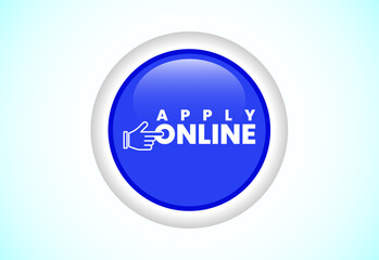 Apply online button, Suitable for mobile app, and website UI design.