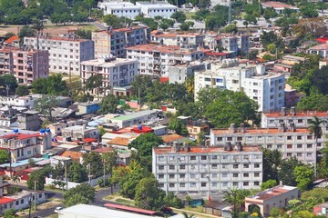 Fototapeta premium Apartment buildings in Havana, Cuba